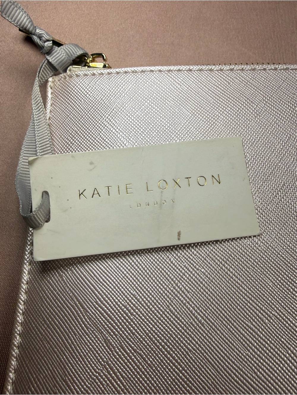 Katie Loxton Vegan Leather Metallic Finish Perfect Pouch Maid of Honor Clutch NW - Picture 3 of 8